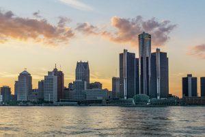 Detroit Michigan Skyline